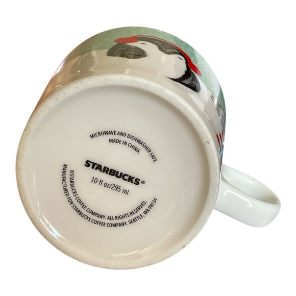 Starbucks 2016 Holiday Coffee Penguin Christmas Mug Cup 10 oz - Picture 4 of 5
